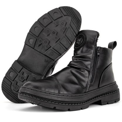 (⏰Limited Time Offer 70% OFF🔥)Men's Comfortable Leather Motorcycle Boots Waterproof Anti-Slip Anti-Sprain