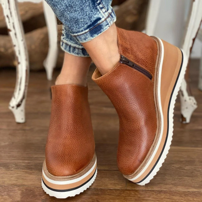 ⏰Promotion - 70% OFF🔥Womens Platform Wedge Ankle Orthopedic Boots - Proven Plantar Fasciitis, Foot and Heel Pain Relief