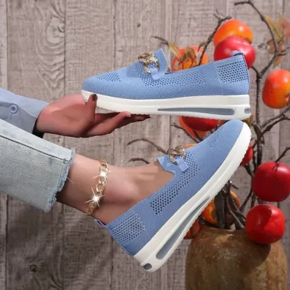 🔥Last Day 50% OFF ⏰Women's Woven Breathable Casual Wedge Sneakers - Proven Plantar Fasciitis, Foot and Heel Pain Relief