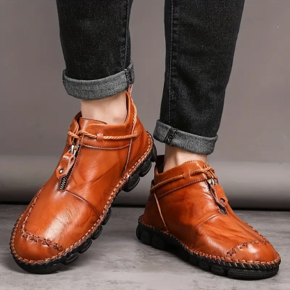🔥On This Week Sale 70% OFF🔥Men's Orthopedic Non-Slip Comfy Casual Genuine Leather Ankle Boots-Improve Posture and Get Rid of Painless Walking and Standing