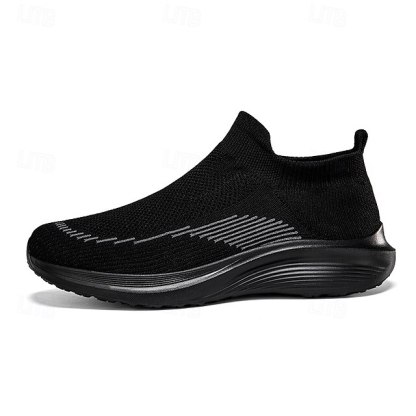 ⏰Promotion - 70% OFF🔥Men's Lightweight Slip-On Sneakers | Breathable Flyknit Upper with Comfortable Sole for Casual and Sport Activities