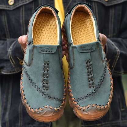 ⏰Big Sale Up To 70%🔥Men Lightweight Non-slip Handmade Shoes Orthopedic Leather Shoes - Relaxes Muscles And Relieves Fatigue
