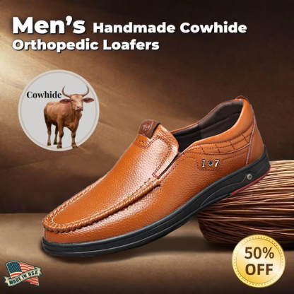 🎁Big Sale Up To 50% OFF🔥Men's Genuine Leather Soft Insole Casual Business Slip On Loafers