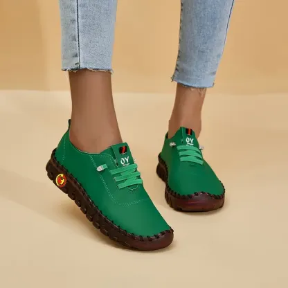 🔥Last Day Promotion 70% OFF⏰ - Women's Comfortable Flat Leather Sneakers - Proven Plantar Fasciitis, Foot and Heel Pain Relief