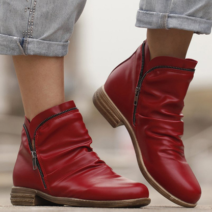 🎁Hot Sale 50% OFF⏳Women Zipper Waterproof Ankle-Support Boots - Proven Plantar Fasciitis, Foot and Heel Pain Relief