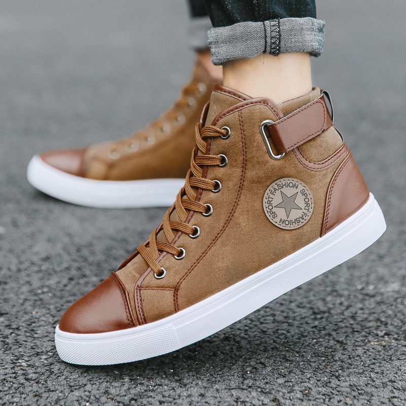 🔥Last Day Sale 70% OFF🔥Men's High Top Skate Shoes - Breathable Sneakers with Platform