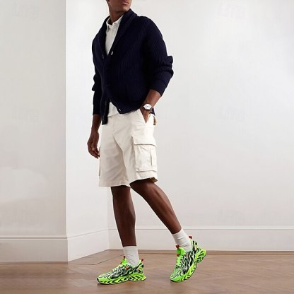 ⏰Promotion - 70% OFF🔥Men's Neon Wave Design Breathable Upper and Cushioned Sole Orthopedic Sneaker