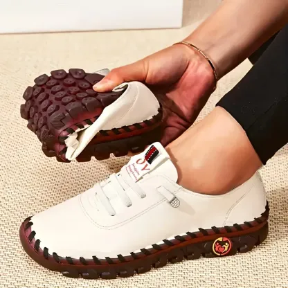 🔥Last Day Promotion 70% OFF⏰ - Women's Comfortable Flat Leather Sneakers - Proven Plantar Fasciitis, Foot and Heel Pain Relief