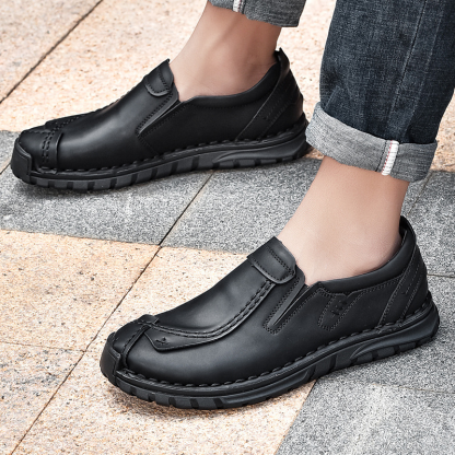 🔥Limited Time Offer 70% OFF🔥Men's Comfortable Lightweight Leather Stitched Walking Shoes - Podiatrist Approved Style Recommended