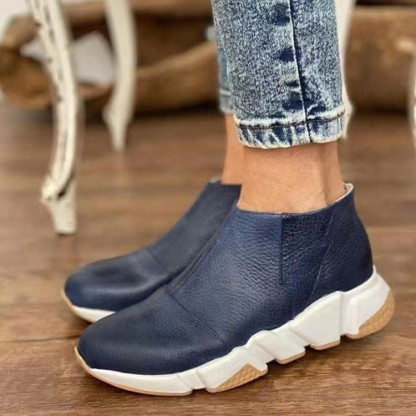 🎁Hot Sale 50% OFF⏳Women's Comfy Non Slip Leather Zip Up Ankle Boots - Proven Plantar Fasciitis, Foot and Heel Pain Relief
