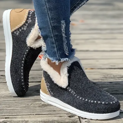 🌸🎉 Promotion - 70% OFF! ✨💫2025 New Ladies Suede Fit Warm Cotton Shoes Snow Boots - Proven Plantar Fasciitis, Foot and Heel Pain Relief