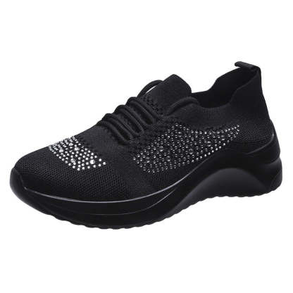 ⏰Promotion - 70% OFF🔥women's rhinestone lace-up orthopedic sports shoes - Proven Plantar Fasciitis, Foot and Heel Pain Relief