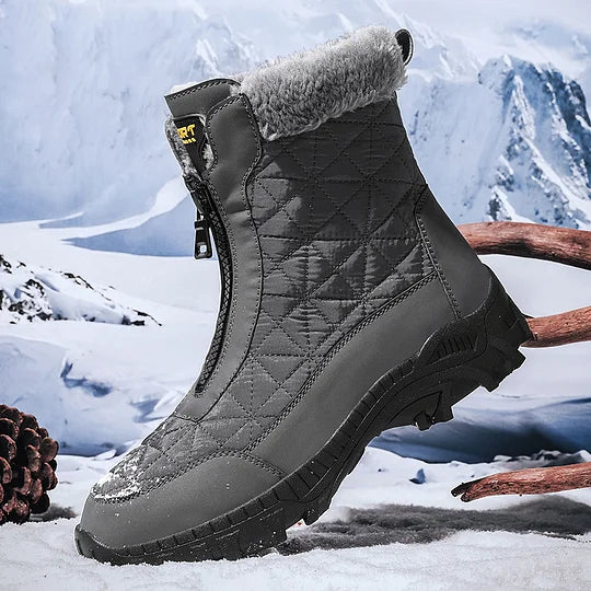 (⏰Limited Time 50% Discount Event) Men's Winter Warm Wide Toe Orthopedic Arch Support Snow Boots Waterproof Non-slip Anti-puncture Work Boots