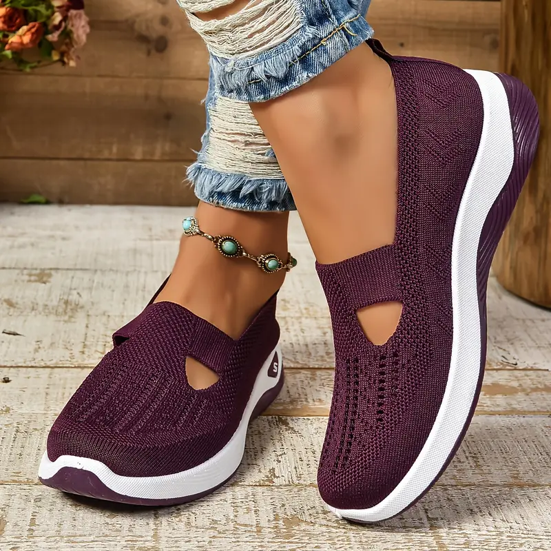 🔥Last Day Promotion 70% OFF⏰ Women's comfortable breathable knitted sneakers - Proven Plantar Fasciitis, Foot and Heel Pain Relief