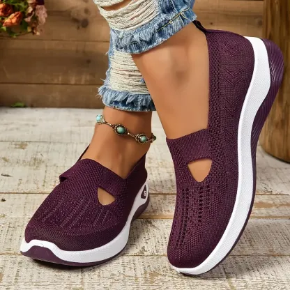🔥Last Day Promotion 70% OFF⏰ Women's comfortable breathable knitted sneakers - Proven Plantar Fasciitis, Foot and Heel Pain Relief
