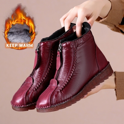 🔥Last Day Promotion 70% OFF⏰Women's Genuine Leather Non-Slip Orthopedic Ankle Boots - Proven Plantar Fasciitis, Foot and Heel Pain Relief
