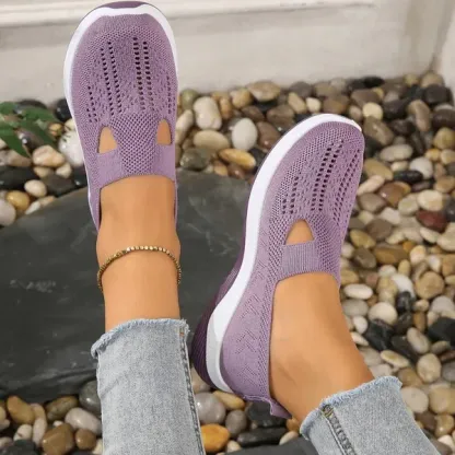 🔥Last Day Promotion 70% OFF⏰ Women's comfortable breathable knitted sneakers - Proven Plantar Fasciitis, Foot and Heel Pain Relief