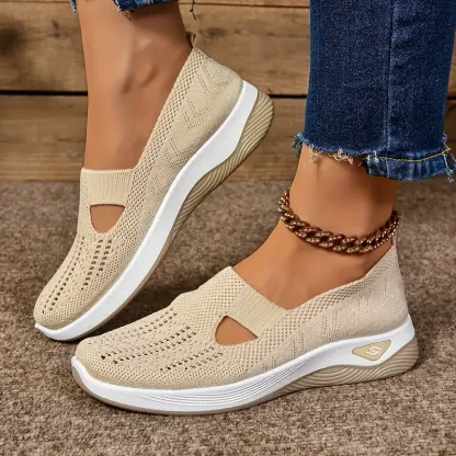 🔥Last Day Promotion 70% OFF⏰ Women's comfortable breathable knitted sneakers - Proven Plantar Fasciitis, Foot and Heel Pain Relief
