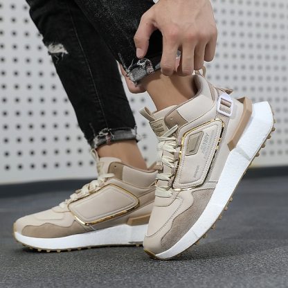 Hot Sale🎁--70% OFF🎉Men's Winter High-Top Sneakers with Faux Fur Lining – Warm Lace-Up Snow Boots for Outdoor Activities, Waterproof and Anti-Slip Sole