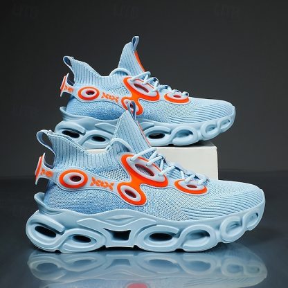 🔥Hot Sale🎁--50% OFF🎉Men's Futuristic Sneakers, High-Tech Design with Flexible Mesh Upper and Unique Bubble Sole, Ideal for Urban Style and Casual Outings