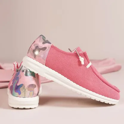 🎁Spring Sale 50% OFF⏳Women Lace Up Design Casual Corduroy Sneakers - Proven Plantar Fasciitis, Foot and Heel Pain Relief