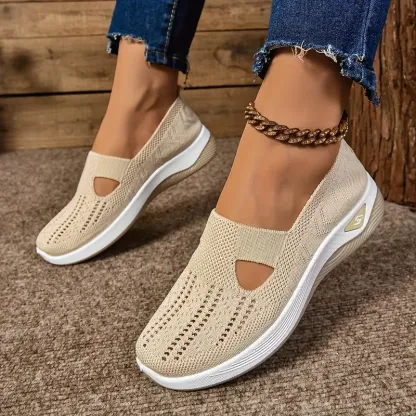 🔥Last Day Promotion 70% OFF⏰ Women's comfortable breathable knitted sneakers - Proven Plantar Fasciitis, Foot and Heel Pain Relief