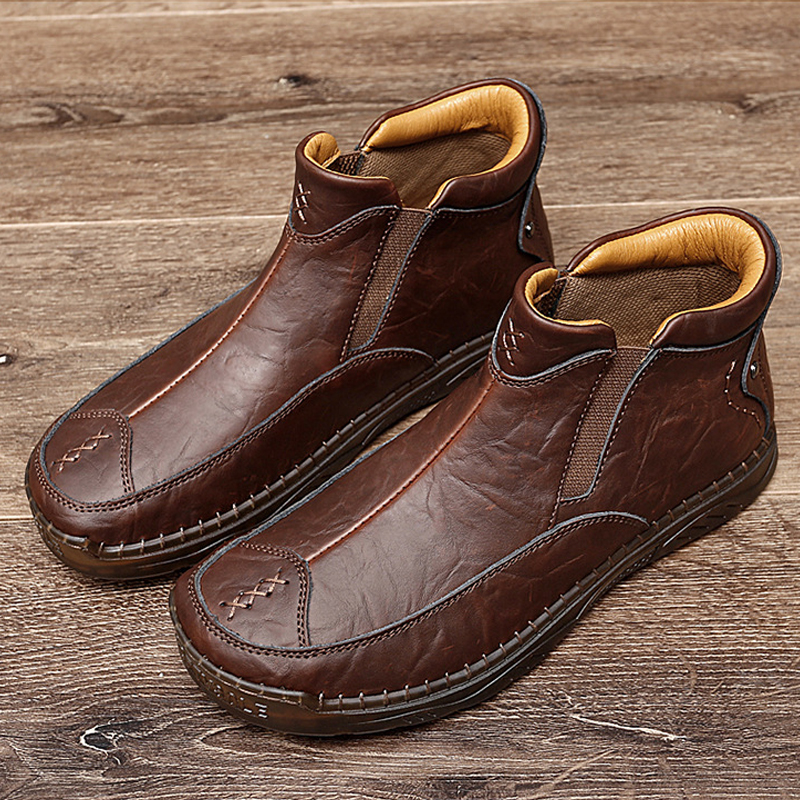 (🎅🎁CHRISTMAS SALE - 70% OFF)Men's Outdoor Casual Handmade Cowhide Boots