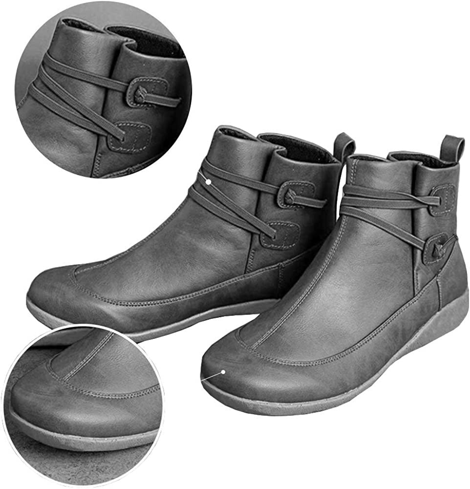 ⏰Promotion - 70% OFF🔥women snow ankle boots waterproof leather orthopedic shoes - Proven Plantar Fasciitis, Foot and Heel Pain Relief