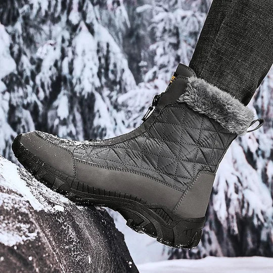 (⏰Limited Time 50% Discount Event) Men's Winter Warm Wide Toe Orthopedic Arch Support Snow Boots Waterproof Non-slip Anti-puncture Work Boots
