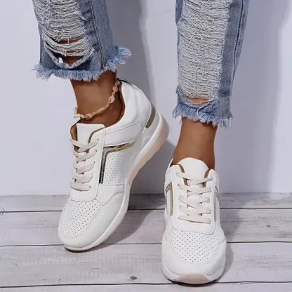 Orthopedic New Women Sneakers Lace-up Wedge Sport Design