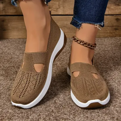 🔥Last Day Promotion 70% OFF⏰ Women's comfortable breathable knitted sneakers - Proven Plantar Fasciitis, Foot and Heel Pain Relief