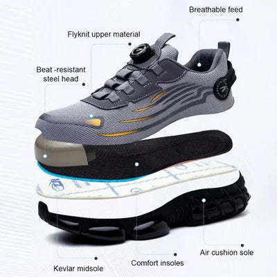 🔥Limited Time Discount 70% off🔥Men's Smash and Stab Resistant Work Safety Shoes