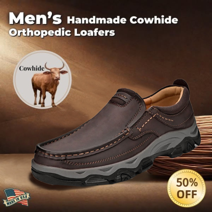 🔥Hot Sale! 50% OFF 🔥Men's Comfortable Arch Support Orthopedic Leather Loafers - Improved Posture For Pain Relief