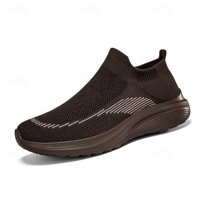 ⏰Promotion - 70% OFF🔥Men's Lightweight Slip-On Sneakers | Breathable Flyknit Upper with Comfortable Sole for Casual and Sport Activities