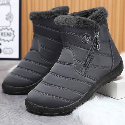 🔥Hot Sale🎁--70% OFF🎉Men's Gray Winter Boots with Zipper Closure, Warm Fleece Lining, and Waterproof Design – Ideal for Outdoor Activities in Cold Weather