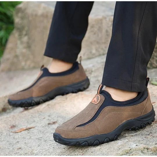 (⏰Limited Time Sale 70% OFF) Men's Orthopedic Slip-On Shoes, Lightweight Comfortable Wide Toe Walking Shoes