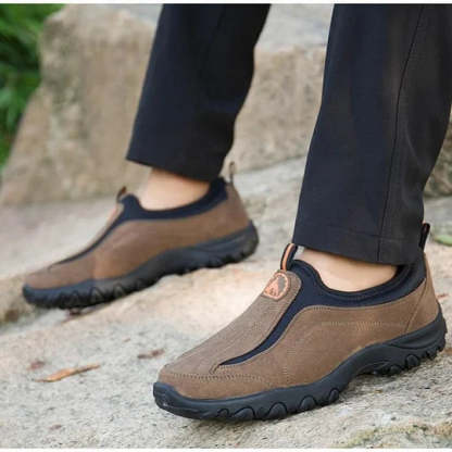 (⏰Limited Time Sale 70% OFF) Men's Orthopedic Slip-On Shoes, Lightweight Comfortable Wide Toe Walking Shoes