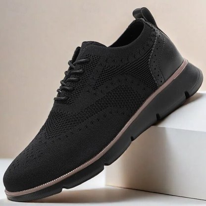🔥Hot Sale🎁--50% OFF🎉Men's Oxfords Knit PU Leather Breathable Comfortable Slip Resistant Lace-up Fall Winter
