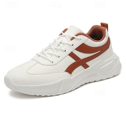 🔥Hot Sale🎁--50% OFF🎉Men's Sneakers with Comfortable Slip Resistant Lace-up Black and White Black / Red White