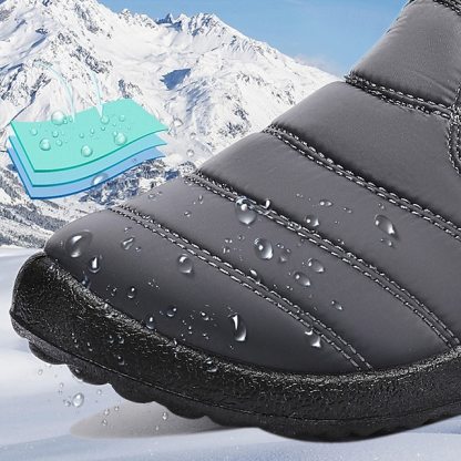 🔥Hot Sale🎁--70% OFF🎉Men's Gray Winter Boots with Zipper Closure, Warm Fleece Lining, and Waterproof Design – Ideal for Outdoor Activities in Cold Weather