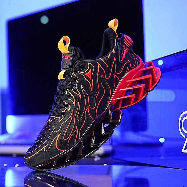⏰Promotion - 70% OFF🔥Men's Neon Wave Design Breathable Upper and Cushioned Sole Orthopedic Sneaker