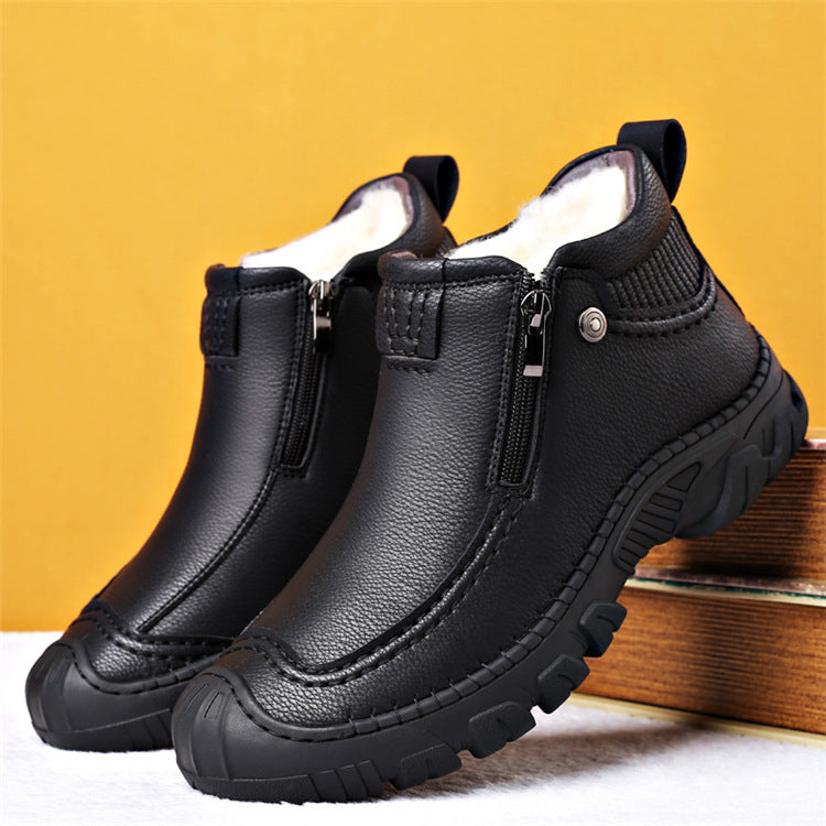 🔥🚀New product promotion 50% OFF🌟👟💥Zipper Warm Velvet Men Boots Shoes