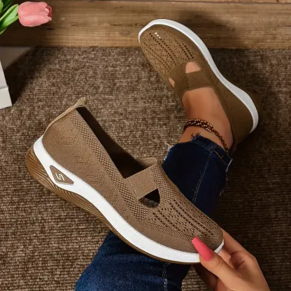 🔥Last Day Promotion 70% OFF⏰ Women's comfortable breathable knitted sneakers - Proven Plantar Fasciitis, Foot and Heel Pain Relief