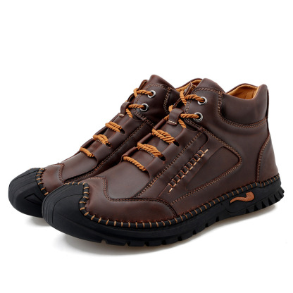 (🎅🎁CHRISTMAS SALE - 70% OFF)-Stitched Hand-Sewn Cowhide Medical Shoes - Increase Muscle Relaxation