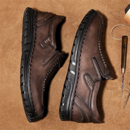 🔥Limited Time Offer 70% OFF🔥Men's Comfortable Lightweight Leather Stitched Walking Shoes - Podiatrist Approved Style Recommended