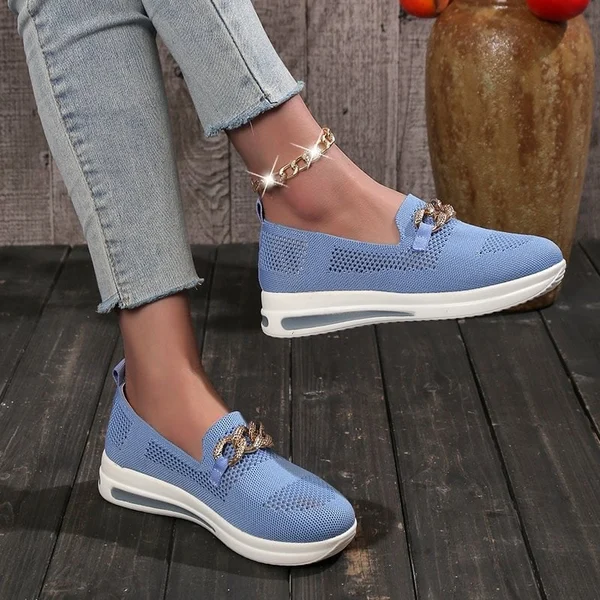 🔥Last Day 50% OFF ⏰Women's Woven Breathable Casual Wedge Sneakers - Proven Plantar Fasciitis, Foot and Heel Pain Relief
