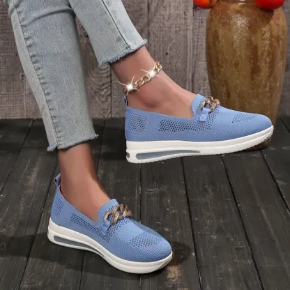🔥Last Day 50% OFF ⏰Women's Woven Breathable Casual Wedge Sneakers - Proven Plantar Fasciitis, Foot and Heel Pain Relief