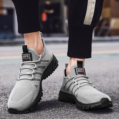 ⏰LIMITED SALE 70% OFF🔥Men's Yellow Athletic Sneakers - Breathable Mesh Lace-Up Running Shoes for Training & Casual Sports