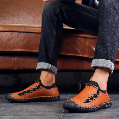 ⏰Big Sale Up To 70%🔥Men's Genuine Leather Fashionable Comfortable Lightweight Non-slip Loafers