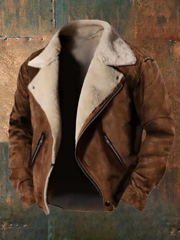 Men's Vintage Thickened Side Seam Pocket Jacket